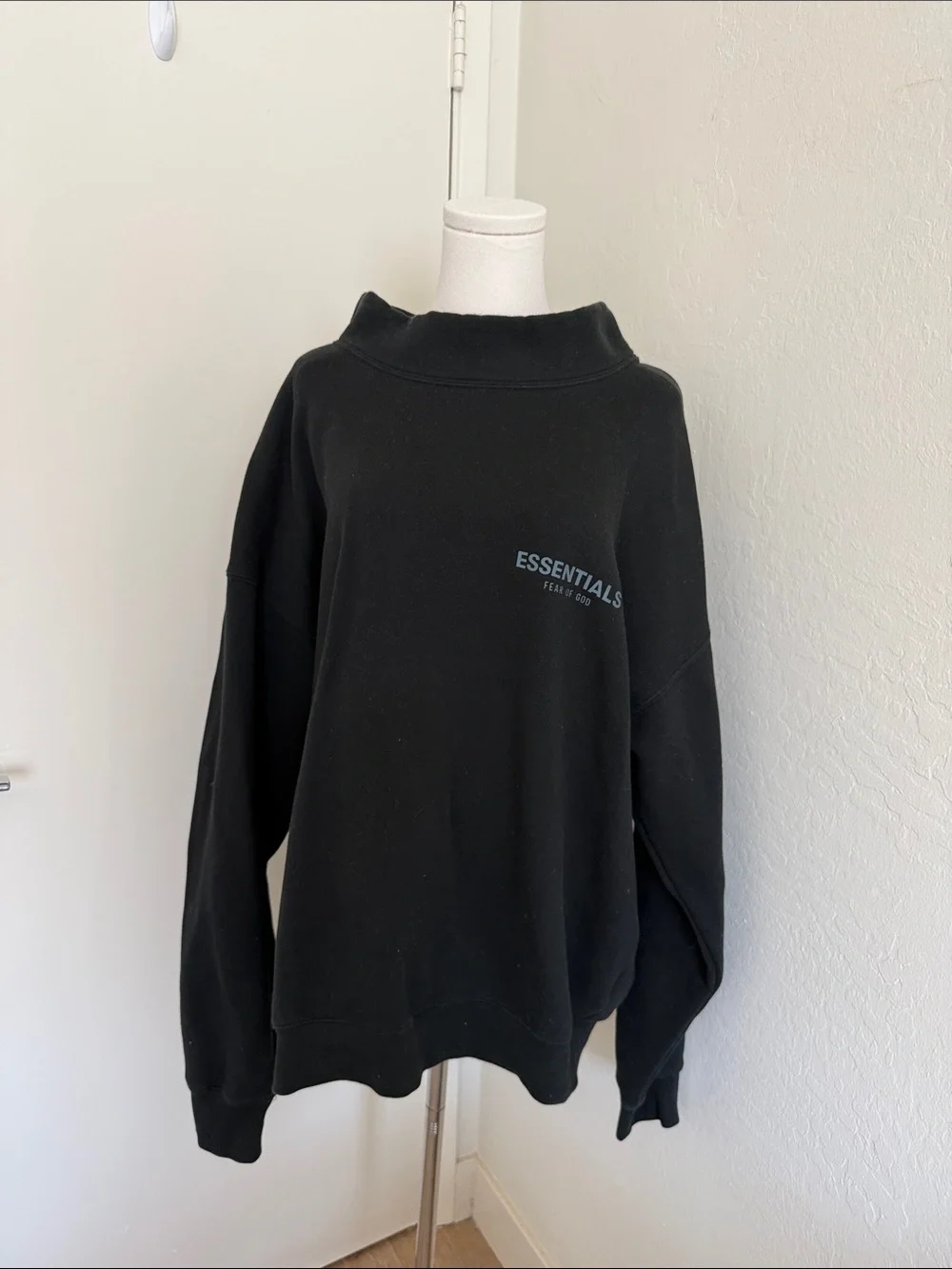 Authentic Essentials Black Crewneck Pullover Sweater